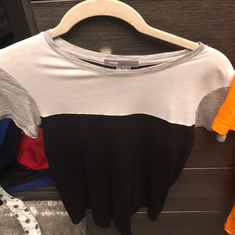 Vince grey and black t shirt